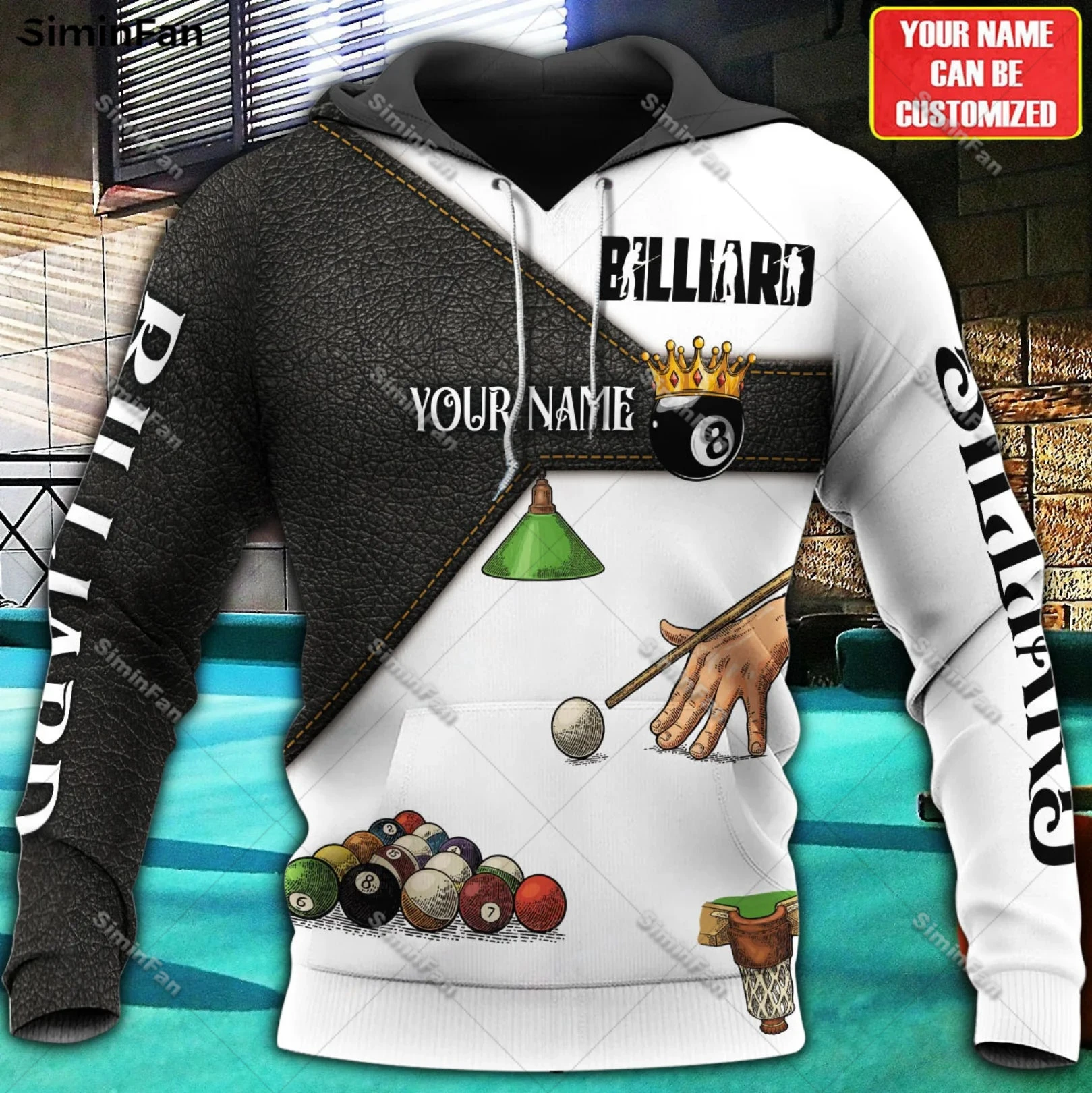 

Custom Name Billiard Strike 3D All Over Printed Hoodie Men Hooded Pullover Jacket Coat Sweatshirt Unisex Outwear Female Top