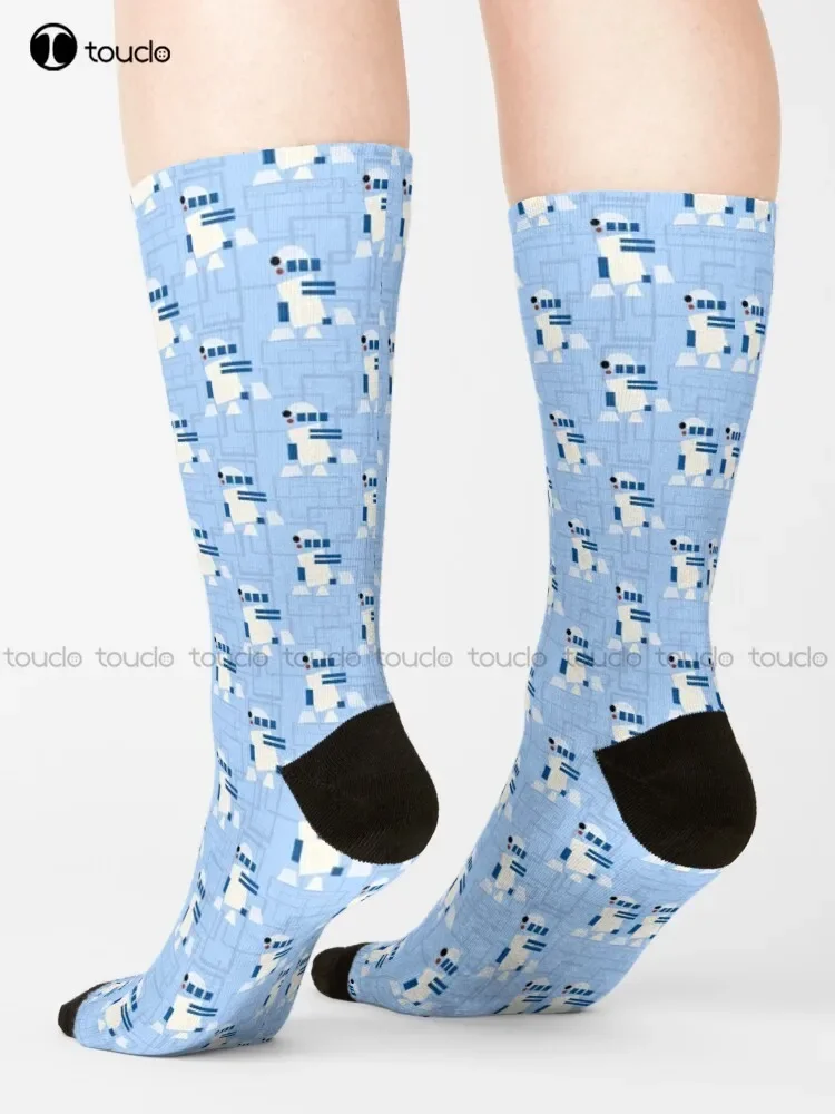 R-2-D-2 Abstract Socks Boys Socks Christmas Gift Unisex Adult Teen Youth Socks Custom 360° Digital Print Women Men Funny Sock