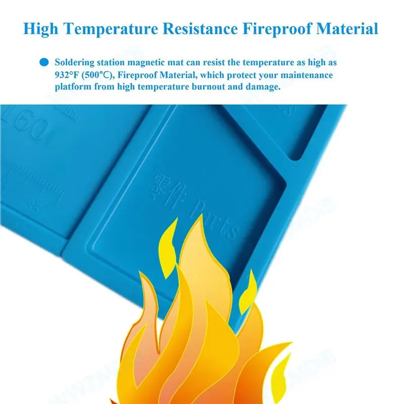 A7THK-S-180 محطة عمل متعددة الأغراض مع شبكات - حصيرة لحام من السيليكون مصممة لإصلاح الساعة والهاتف والكمبيوتر المحمول #3