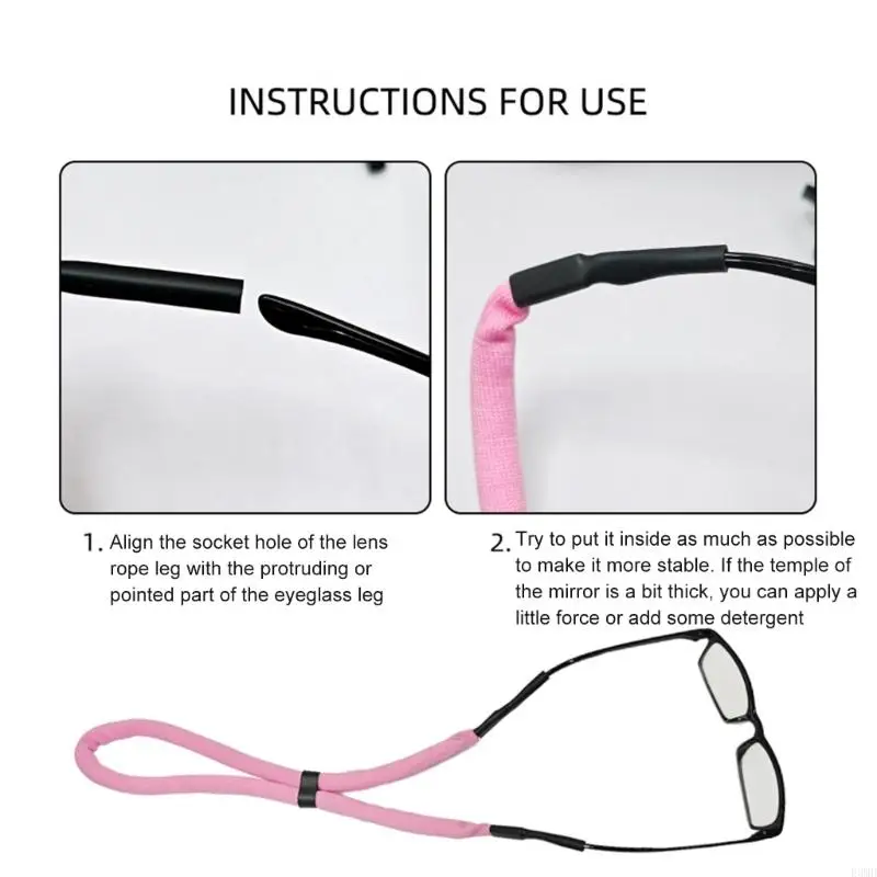 

Elastic Floating Eyewear Retainers Adjustable Neck Straps For Swimming Pool Activity F3MD