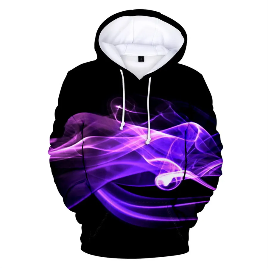 Neue Herren Hoodies 3D-Druck bunte Flamme Hoodie Pullover Männer und Frauen Kapuze lose Herbst Winter Jacke Streetwear Mantel