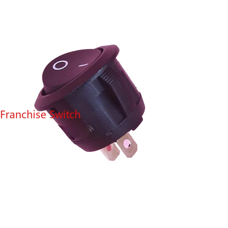 10PCS Round boat type switch opening 20MM R13-112A single knife  throw 10A UL CQC