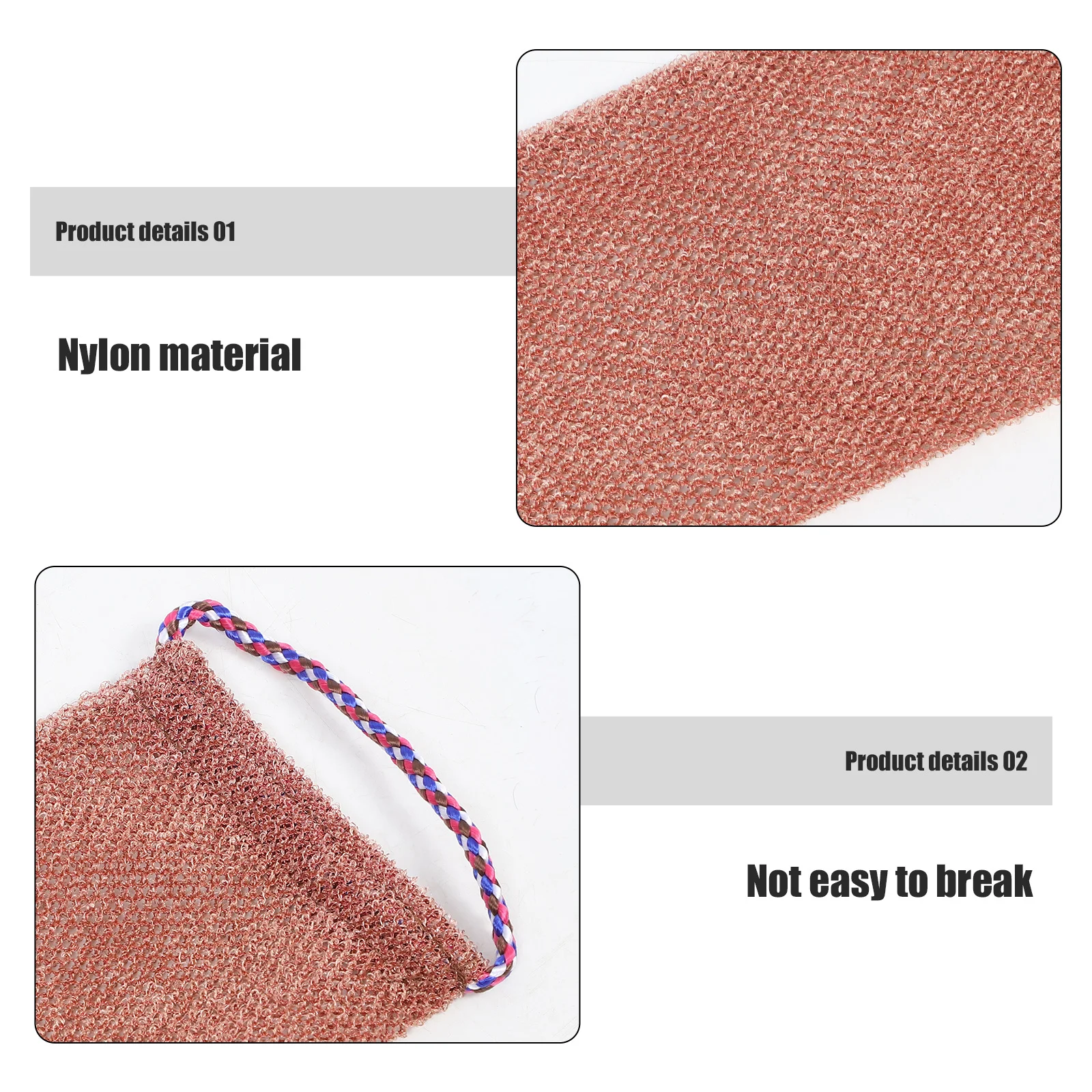 

3pcs African Bath Scrubber Towel Set Exfoliating Body Shower Cloth Lightweight Foldable For Dead Skin Removal Bathing Supplies