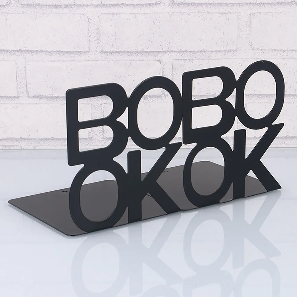 4Pcs Metal Bookends Sleek Book Stand for Organizing Books Magazines Documents on Desk Edge Smooth Design Book Ends for Workspace