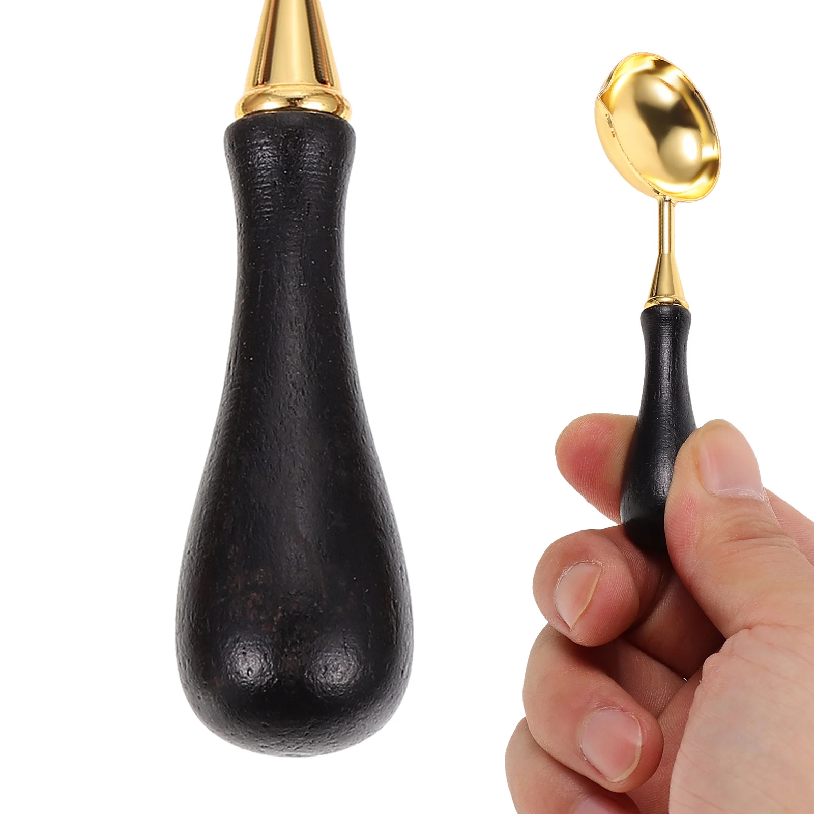 

4 Pcs Wax Melting Spoon Wood H Copper DIY Tool Envelope Sealing Supply Stamp Metal Craftsmanship Home Decor