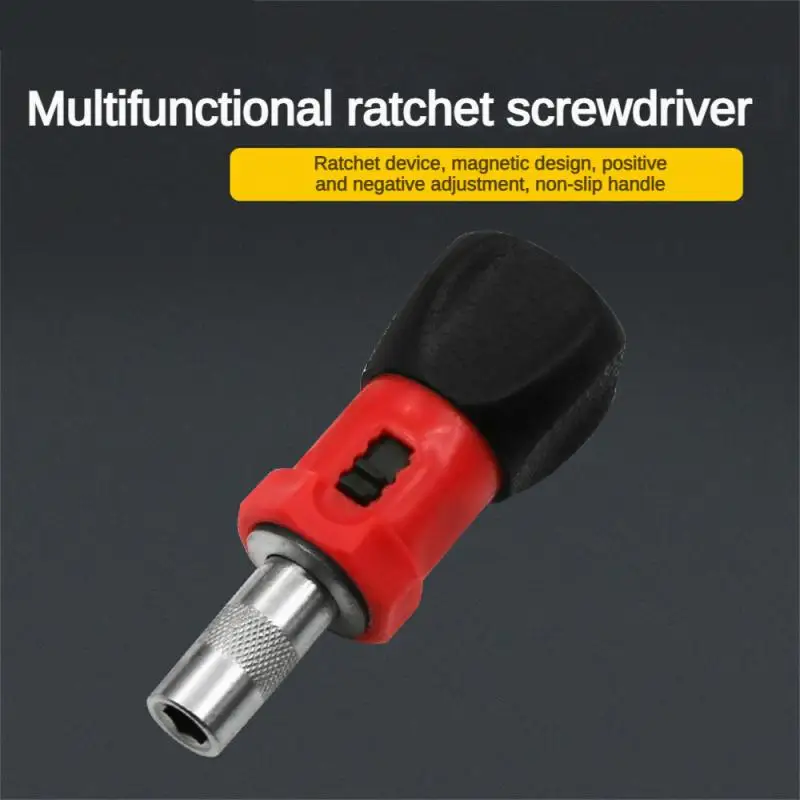 Screw Tools Mini Anti-slip Reinforcement Save Effort Screwdriver Ratchet Device Positive And Negative Regulation 180° Rotation