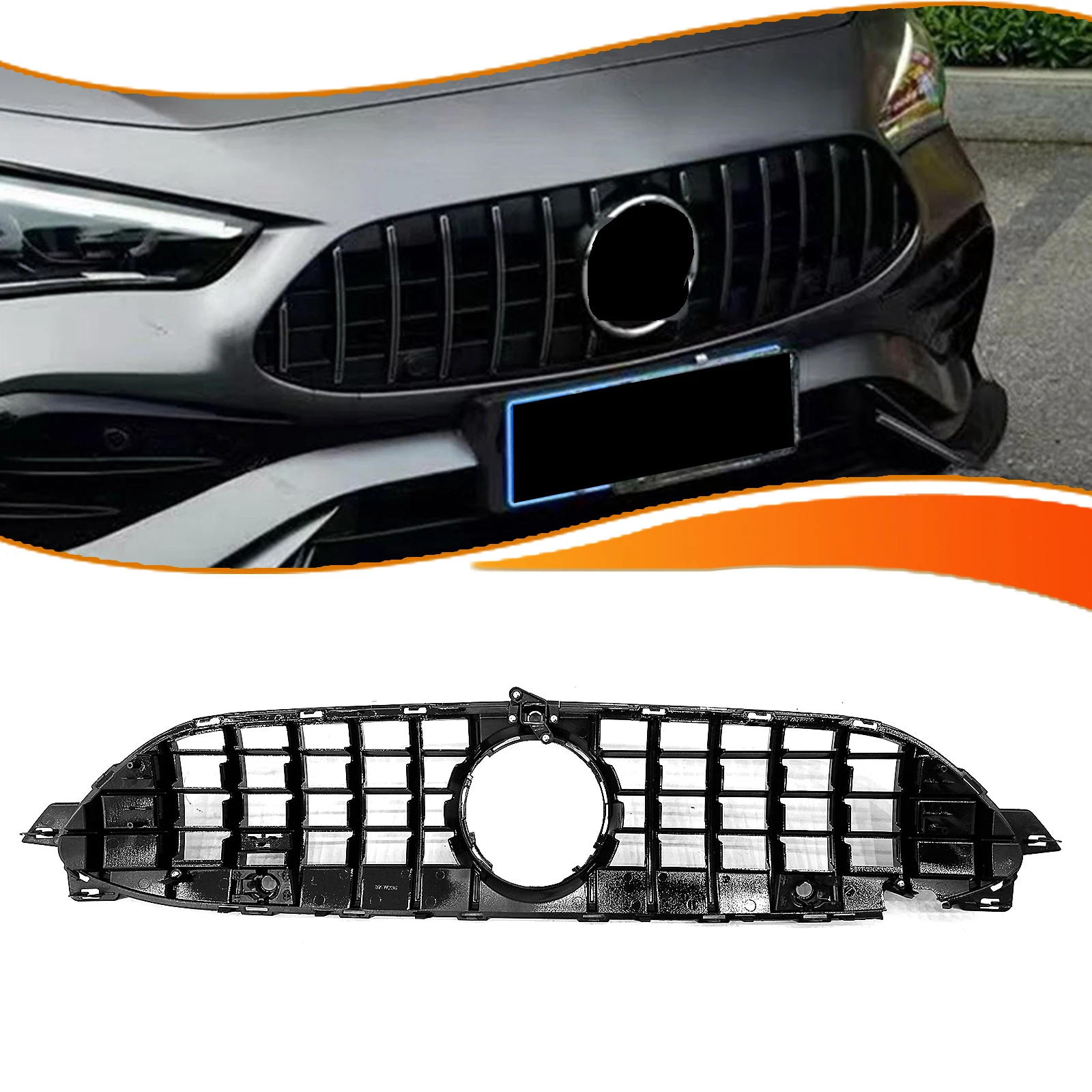 

For Mercedes Benz CLE GT 2024-2026 GT Style Car Front Bumper Kidney Grille Racing Grill Hood Mesh Grid Accessories
