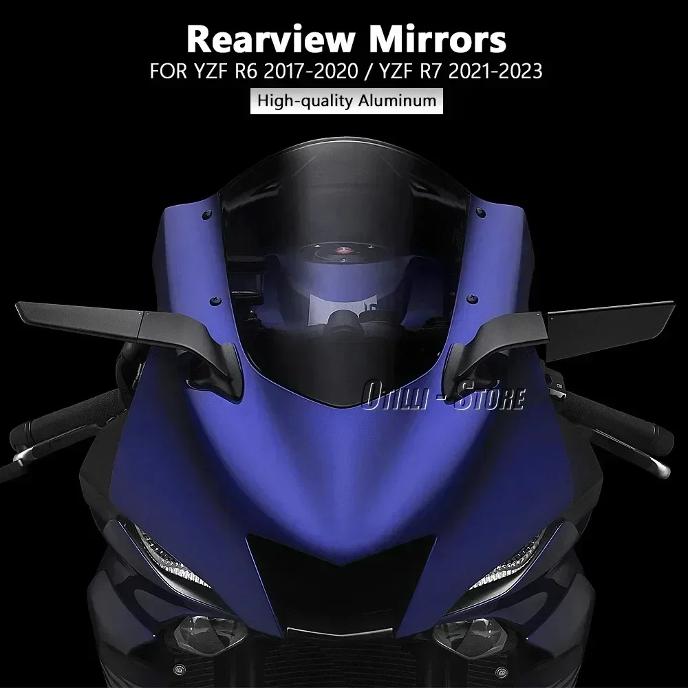 Motorcycle Mirror Wind Wing Adjustable Rotating Rearview Mirror New For Yamaha YZF R7 2021 2022 2023 Yzf R6 2017 2018 2019 2020