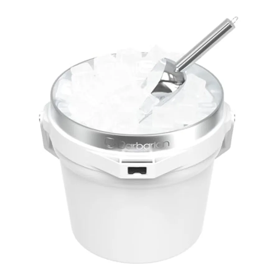 

Beverage Bucket, Double-Wall Vacuum Insulated Ice Bucket with Lid, Extra Large 7 Litre Capacity with Ice Scoop and Built-In Bott