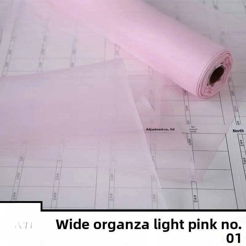 Solid Color Silk Organza Fabric for DIY Sewing Handmade Dress Accessories Clothing Fashion Material Cloth By The Meter