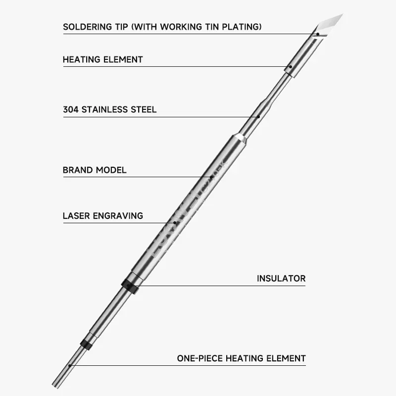 LUOWEI C210 Soldering tip Nano plating process oxidation resistance corrosion for 210/T26 series plug and play fast heating