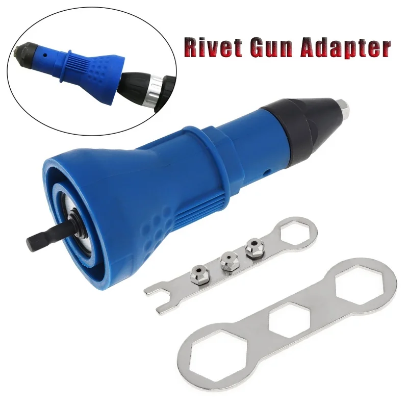 

Electric Rivet Nut Gun Pull Drill Riveter Conversion Adapter For Cordless Rivete Nozzle Nut Tool Multifunction Nail Gun Tool