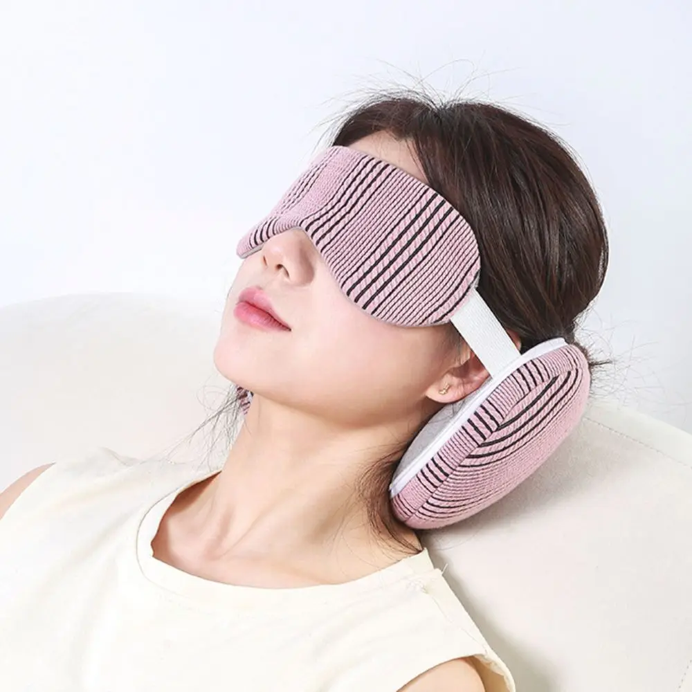 Portable 2 in 1 Neck Pillows Light-blocking U-shaped Nap Pillow Foldable With Eye Mask Travel Pillow Airplane