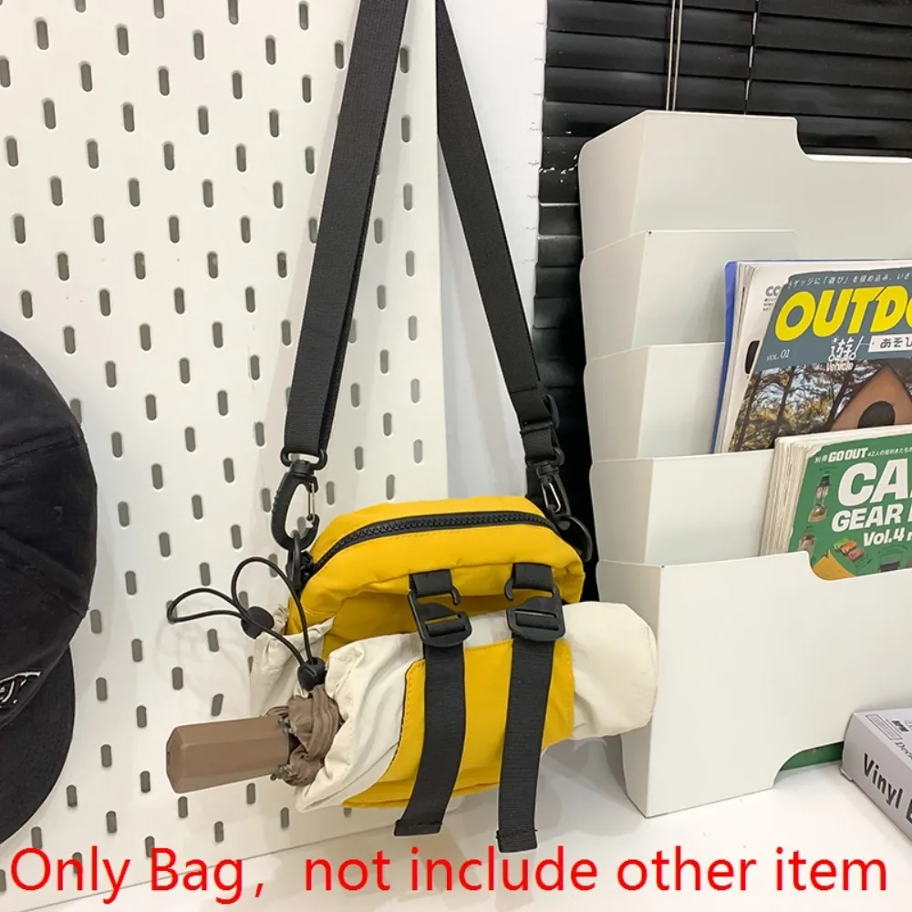 

Umbrella Storage Pocket Water Bottle Carrier Bag Contrast Color Front Pocket Crossbody Water Bottle Purse Drawstring Open Top
