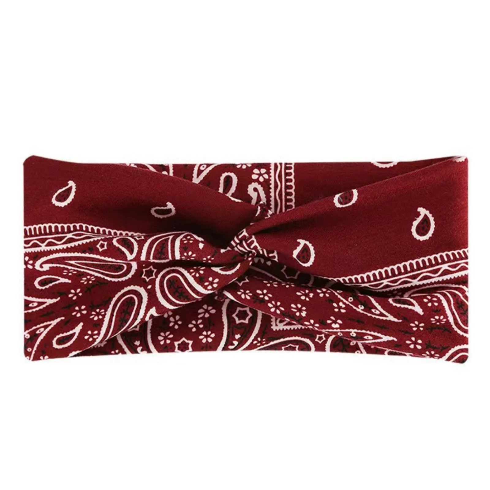 1PC Bohemian Yoga Sport Stirnband: Elastisch, rutschfest, breites Stirnband für Workouts, Laufen, schweißabsorbierend – Detail 5