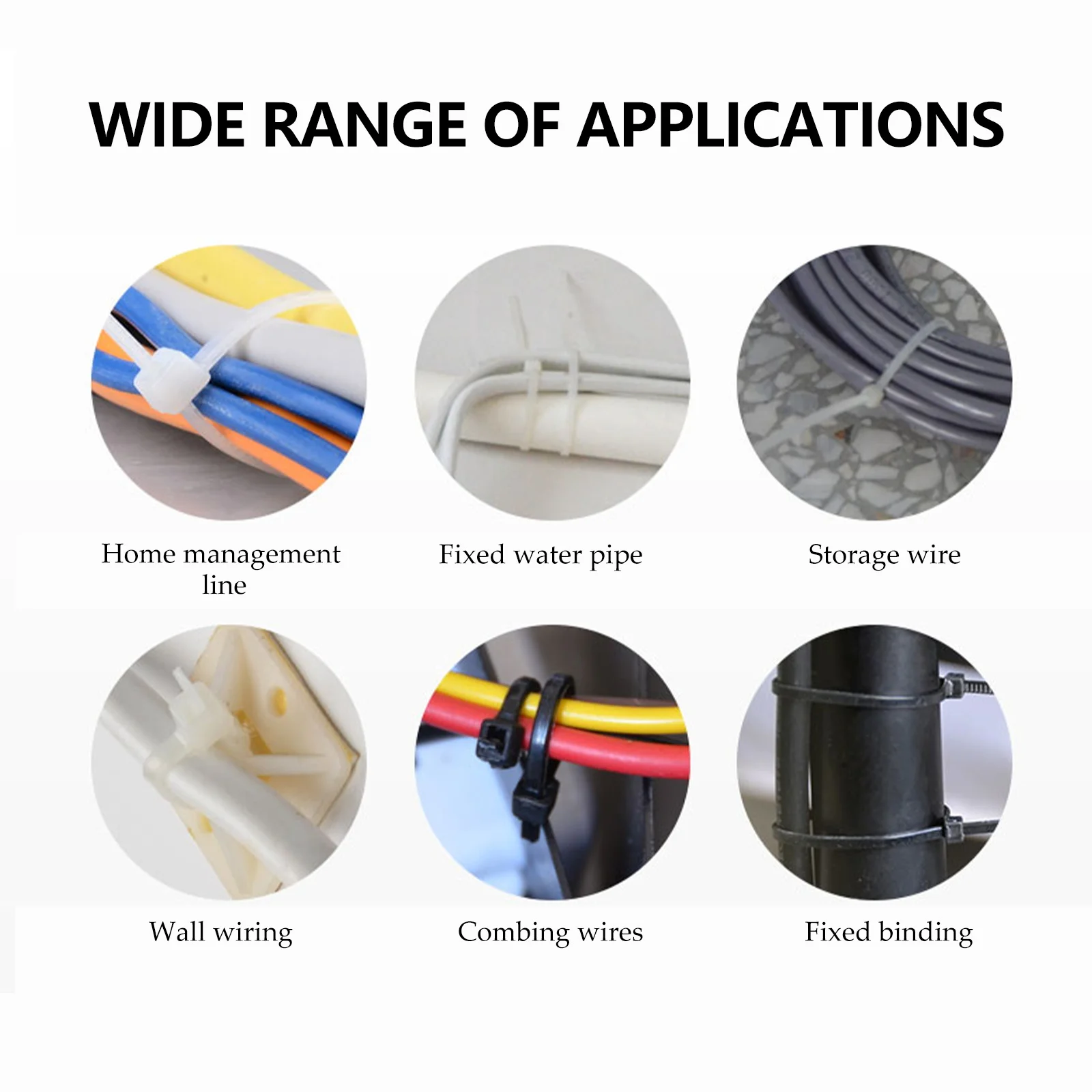 

1000Pcs Sturdy Reusable Bread Ties Wire Cable Ties for Festival Lights Printer Cords Packing Cable Binding Tie