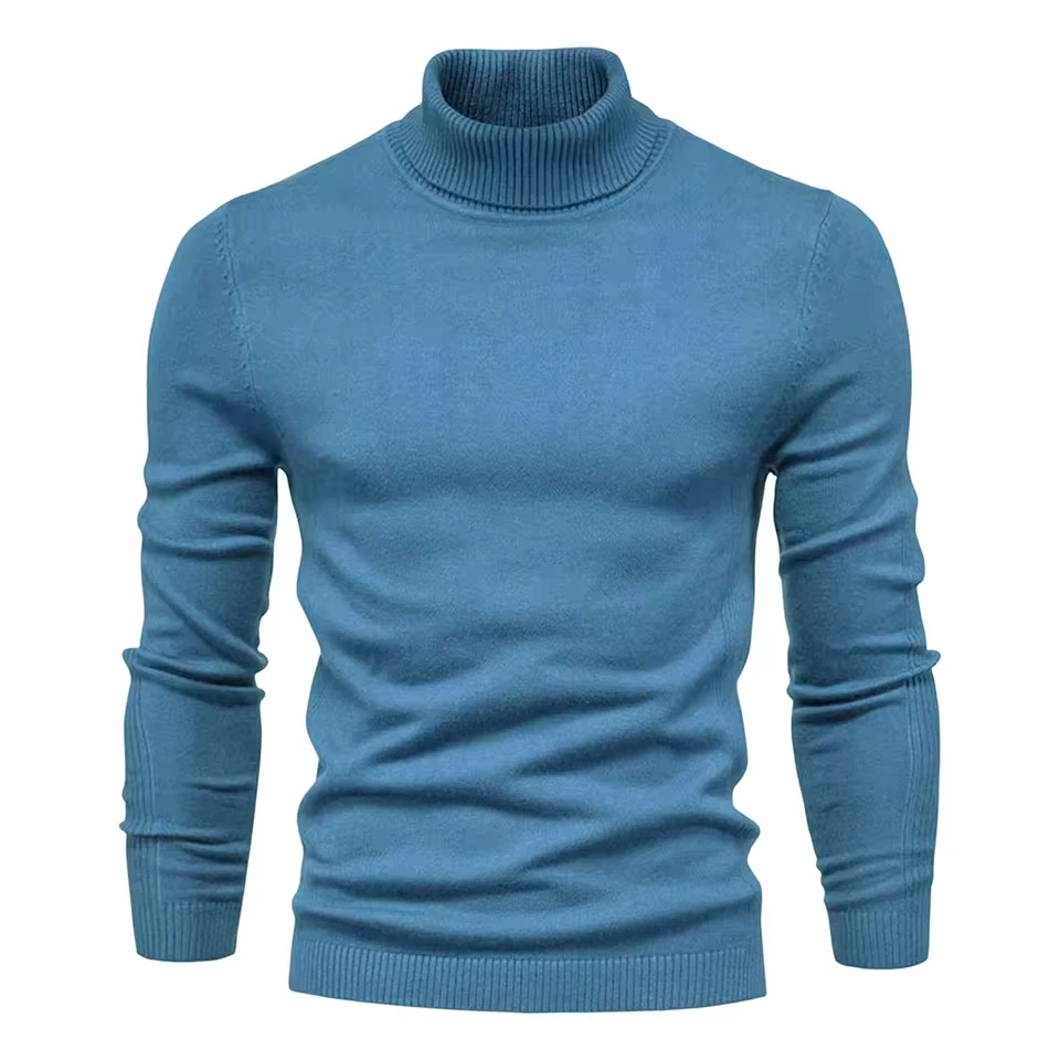 Casual Round Neck Contrast Color Knitted Men'S Pullover Mens Casual Knitted Pullover Sweater In Solid Color 남성의류