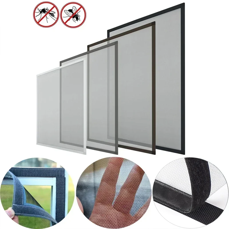 Self-adhesive Mosquito Net，Anti-mosquito Window Screens Mesh Anti Insect Air Tulle Invisible Mosquitoes And FlieCustom size，