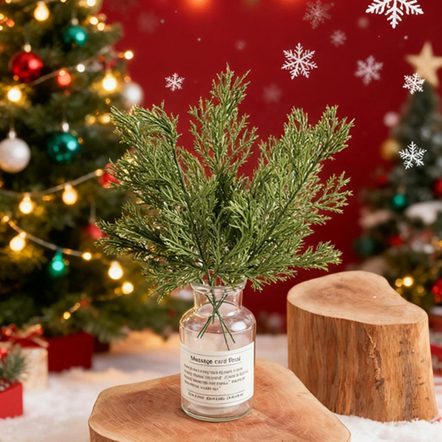 

5/10pcs Artificial Plants Leaves Christmas Home Room Decor Outdoor Materials Accessory Wedding Flower Cheap Table Arrangement