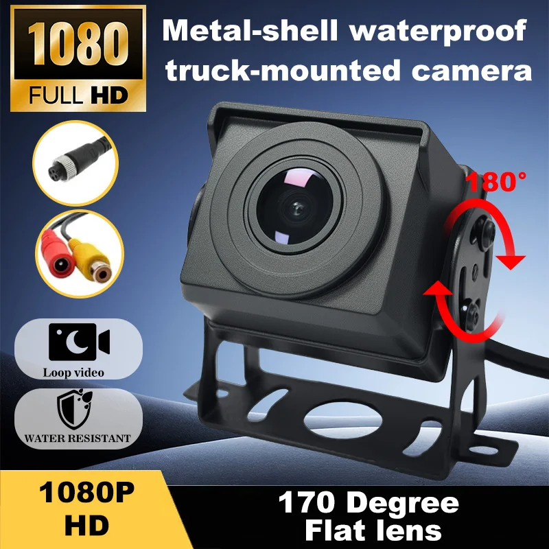 Truck Backup Camera Full Color Night Vision 1080P 720P HD 12V 24V Universal Weatherproof Heavy Duty Vehicle Reversing Camera