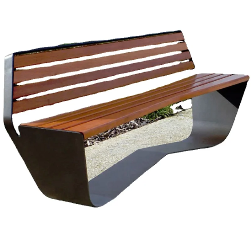 Outdoor Furniture Customized Wooden Bench Waterproof Modern Garden Seats Park Public Waiting Bench