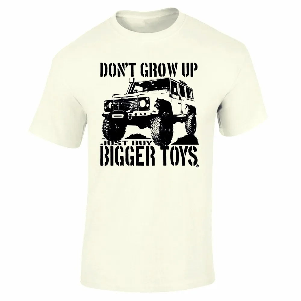 Men T-shirt Funny 4X4 Off Road Mudding Men\'s Cotton O Neck TShirt Don\'t Grow Up Just Buy Bigger Toys clothing harajuku summer