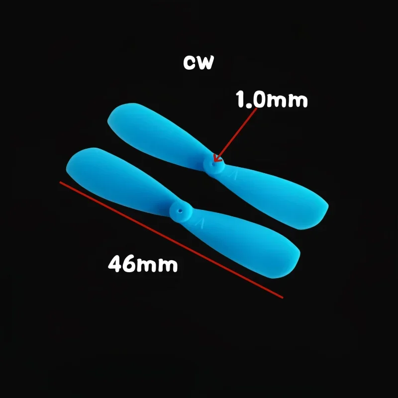 46mm Clockwise and Counterclockwise Propellers for a DIY Quadcopter, Model Airplane, Glider, with a Center Hole of 1.0mm