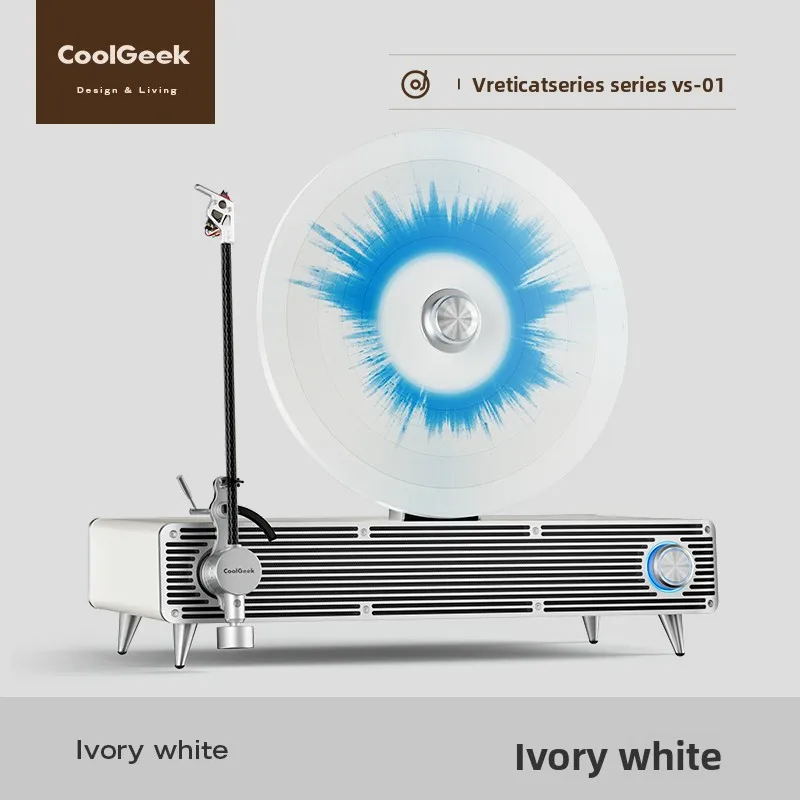 

CoolGeek VS-01 Vertical vinyl player Bluetooth speaker Integrated retro phonograph speaker