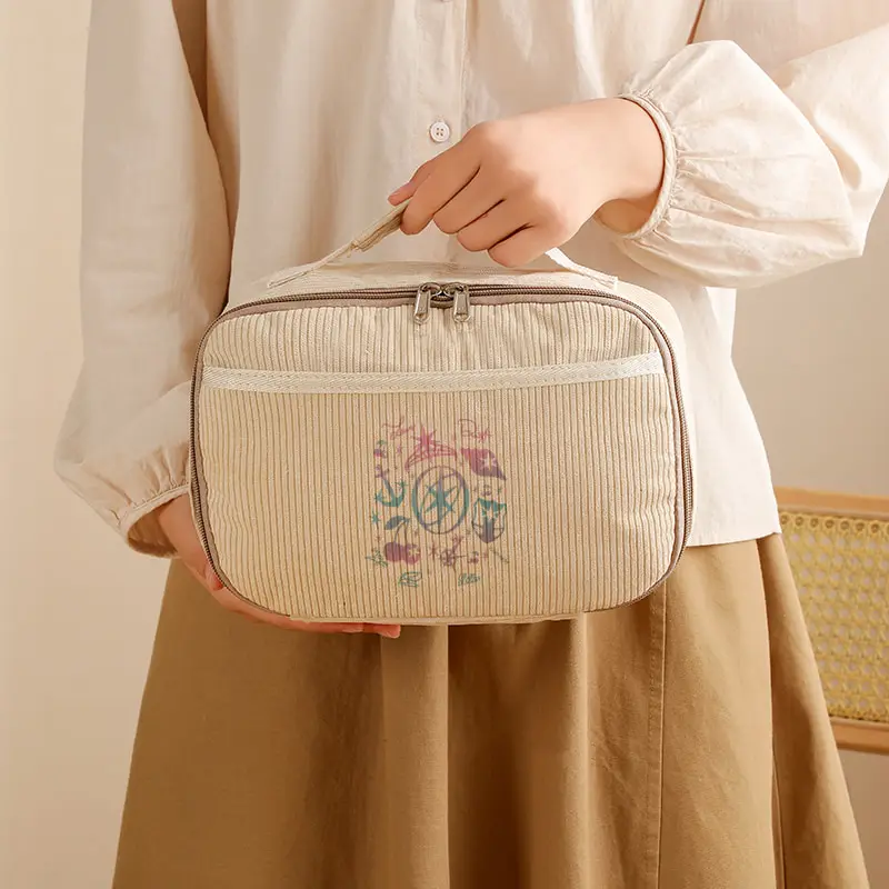 Women's Corduroy Lunch Bags Suitable for School Work Camping Everyday Use Insulated Tote Bags KATSEYE World Tour K-Pop Fan Gifts