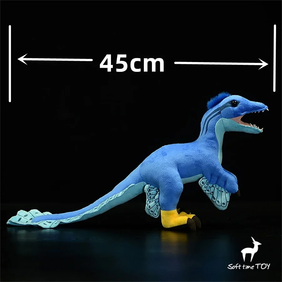 Microraptor High Fidelity Jurassic Dinosaur Plushie Rapator Plush Toys Lifelike Animals Simulation Stuffed Doll Kawai Toy Gift