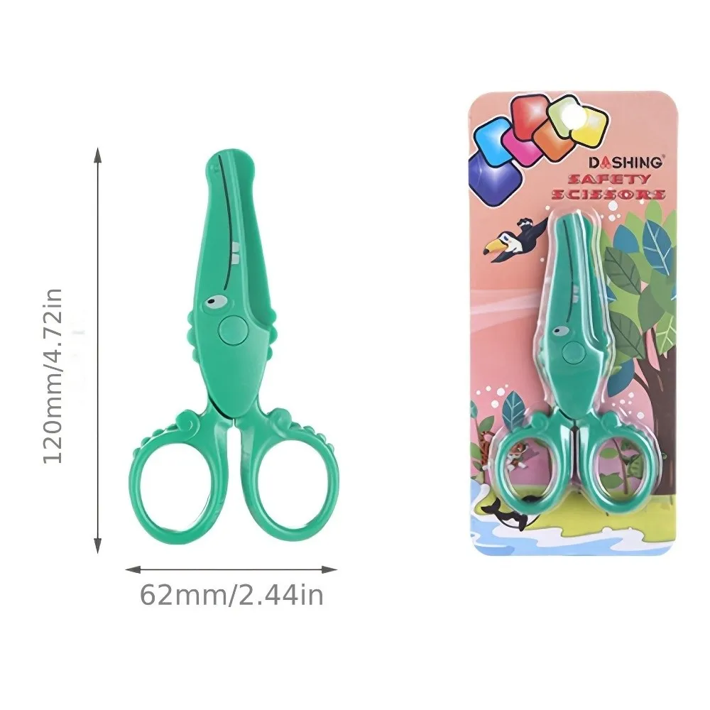 Safety Design Children Safety Scissors Plastic Material Blunt Tip Art Craft Scissors Anti-Pinch Design Comfort Grip Scissors
