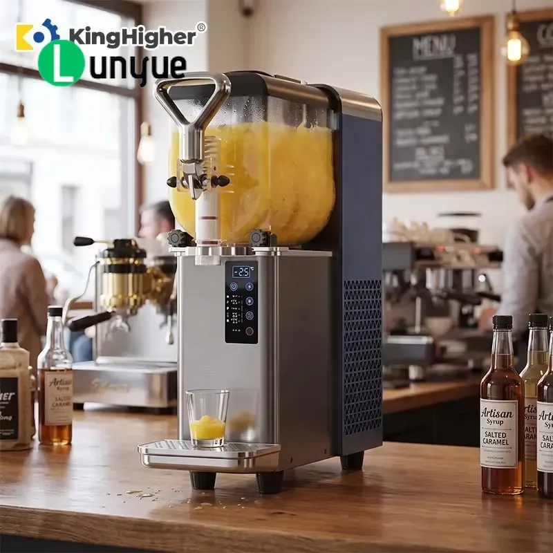Commercial Single Head Slush Machine Stainless Steel Frozen Beverage Maker for Margarita Smoothie Coffee Ice Drink Dispenser
