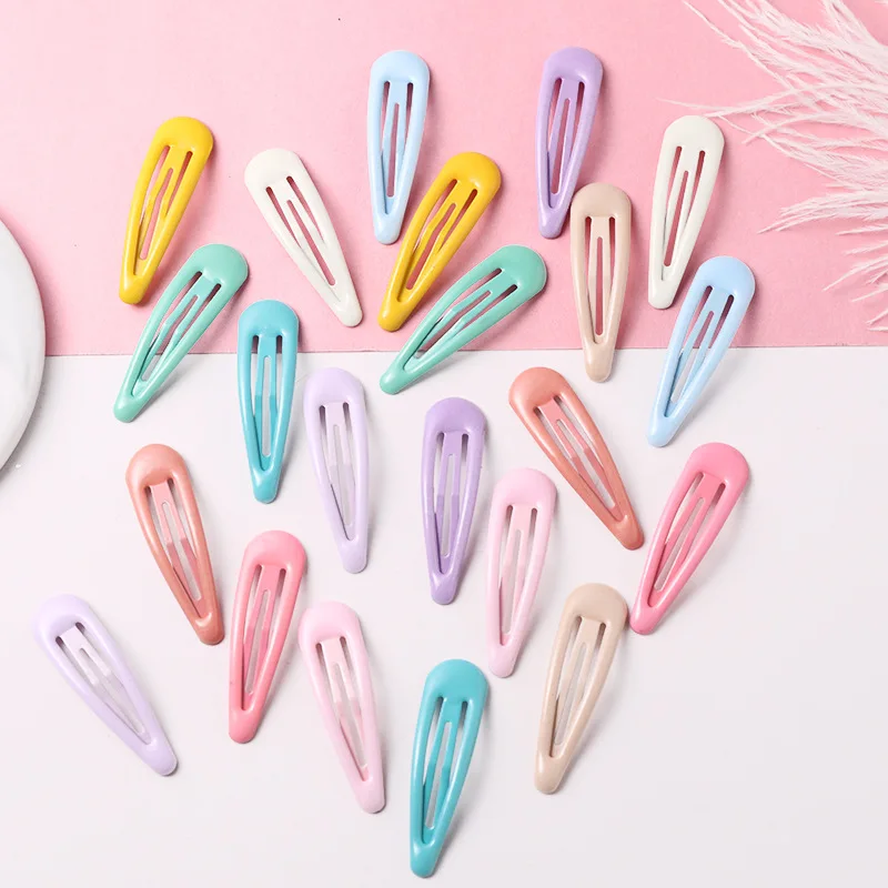 1pc New Girls Cute Colorful Waterdrop Shape Hairpins Sweet Hair Clips Kids Barrettes Slid Clip Fashion Hair Accessories Gifts