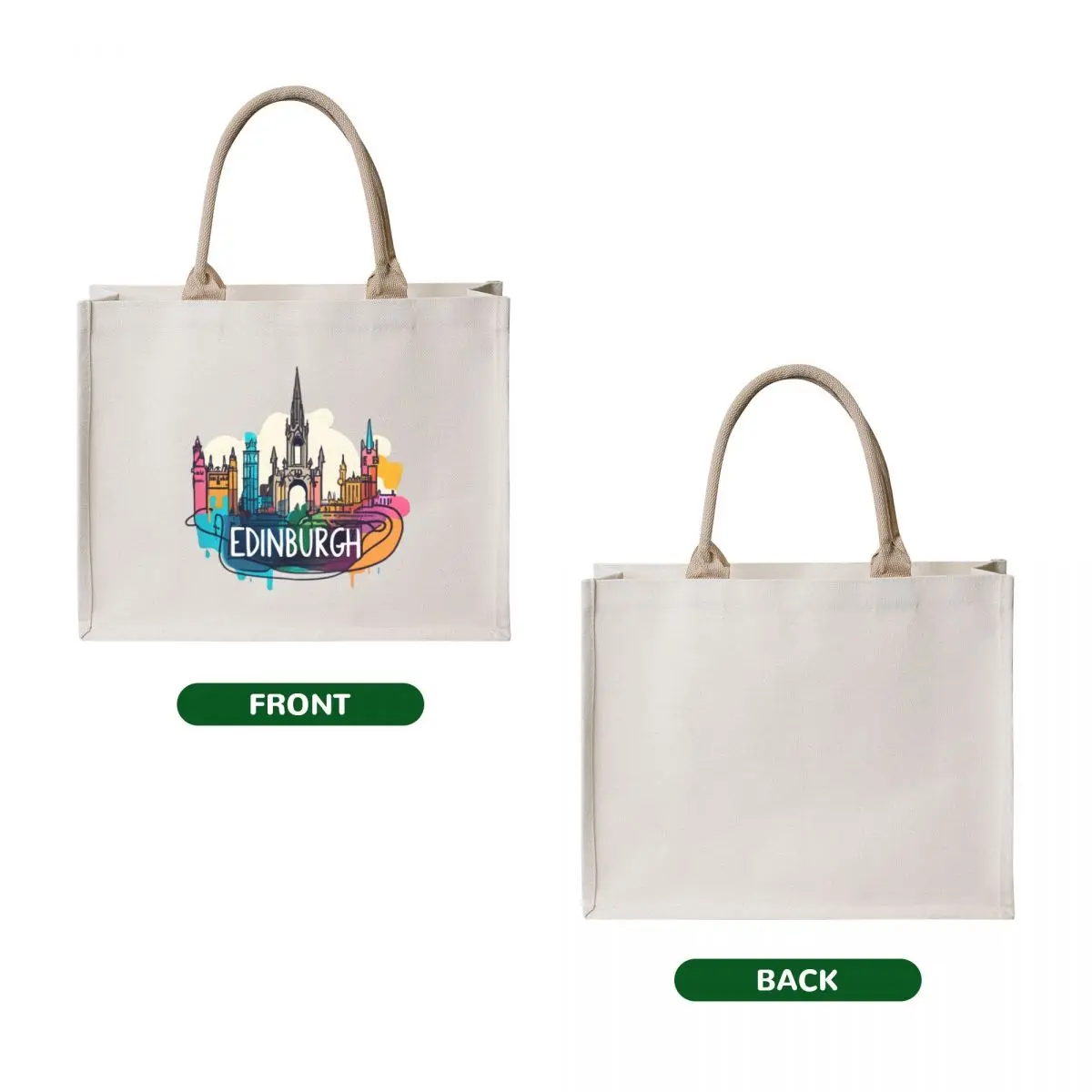 Edinburgh Scottland Tote Bag shopping bag logo female bag Lady bags