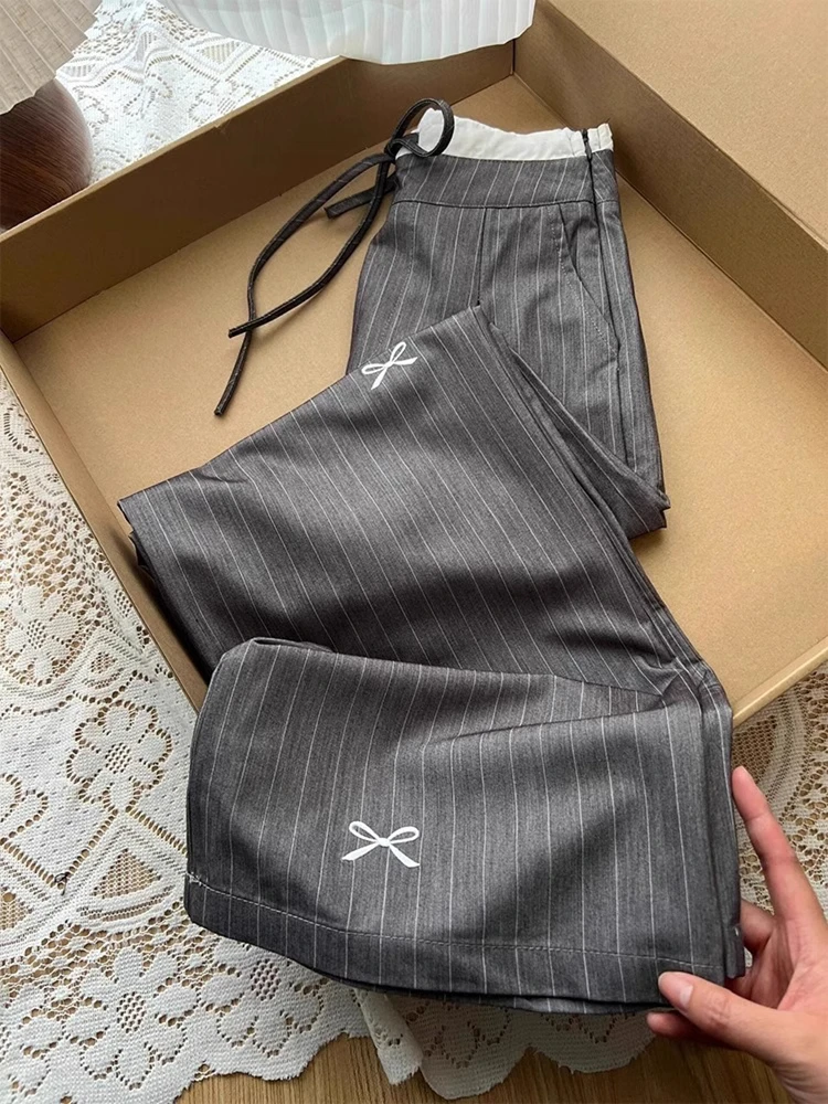 

American Design Casual Pants Women Summer Thin Loose Wide Leg Pants Straight Tube Sle Comfortable Breathable