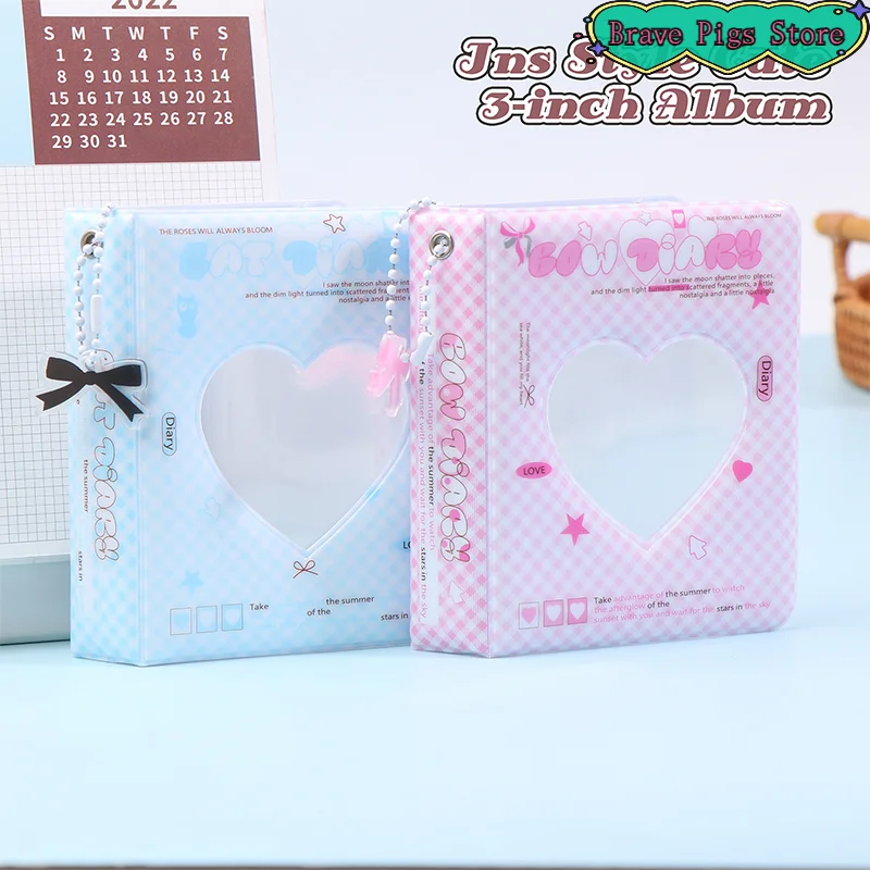 Ins Style Cute 3-inch Love Album 36 Pockets Card Binder Mini Photocard Holder Kpop Idol Pictures Collection Storage Case