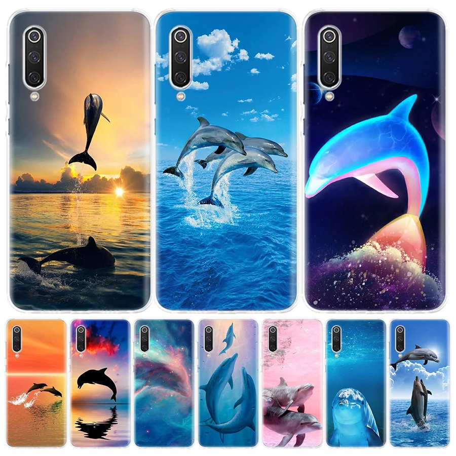 sea animal cute dolphin For Xiaomi Redmi Note 13 12 11S 11 10S 10 Pro Phone Case  11T 11E 9S 9 8T 8 7 Plus Fundas Cover Coque No