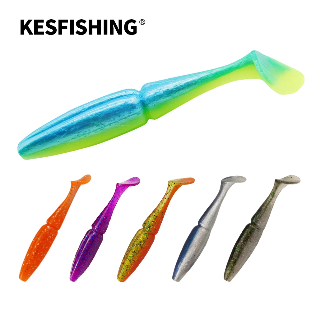 KESFISHING Pesca Fishing Lures Easy Shiner 100 125 155 200mm Leurre Souple Soft Bass Silicone Bait Isca Artificial