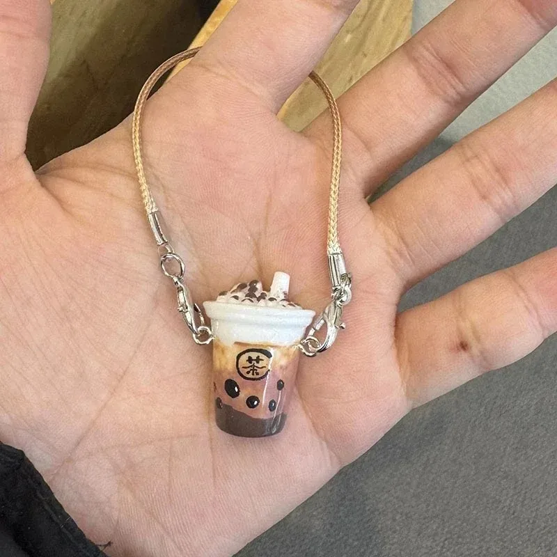 Poppenhuis poppenhuis mini simulatie melk theekopje Voor Ropa labubu pop accessoires miniatuur scène hanger