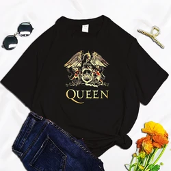 Funny Cartoon QUEEN Harajuku Print Goth Clothing Women T Shirt Aesthetics Graphic White Short Sleeve Polyester Women's T Shirt