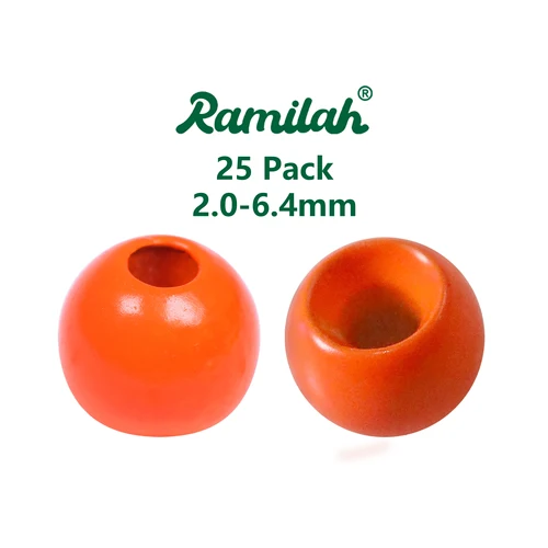 Paquete de 25 cuentas de latón Cyclops de 31 colores, 2,0-6,4 mm, para atar moscas