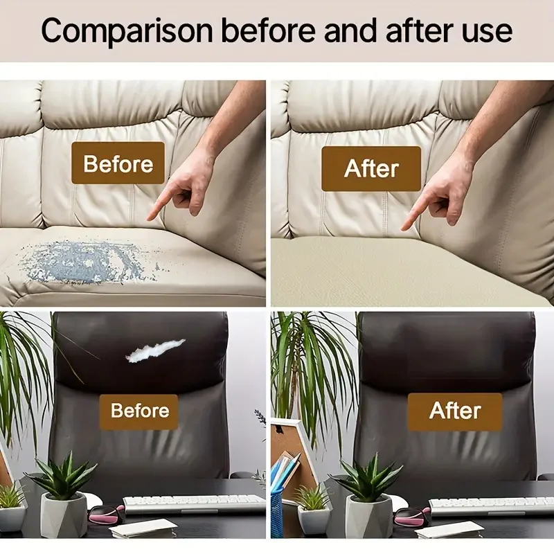 PVC Artificial Leather Tape Self Adhesive Repair Patch Stickers Waterproof Resistant Table Wall Car Interior Leather Sticker Fix