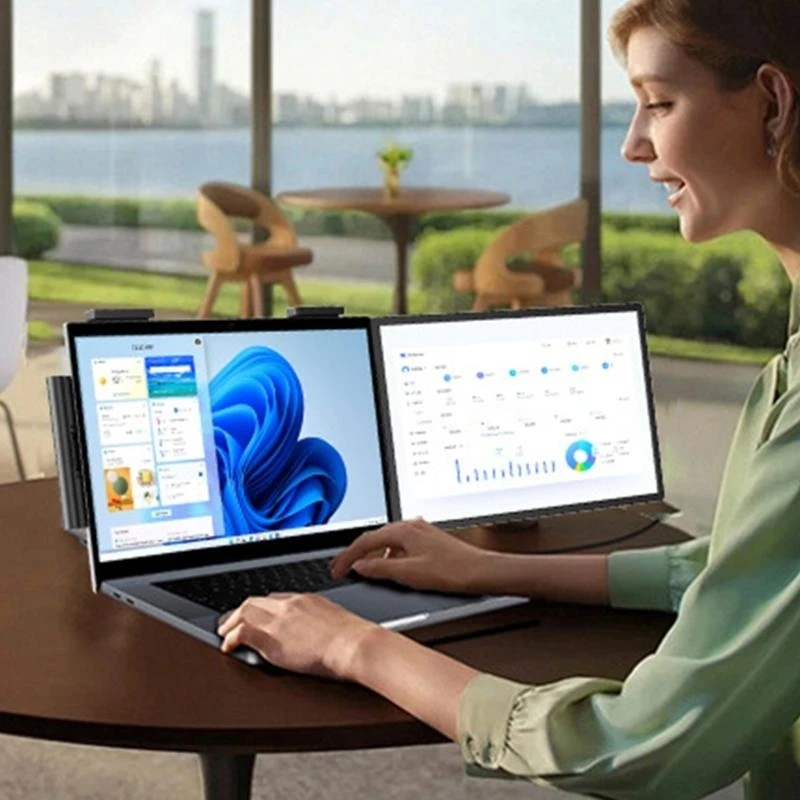 

Transportable 14 Foot External Laptop Screen 1080P Full Enhanced Resolution Display Vertical Manner Support Extreme Thin 896C