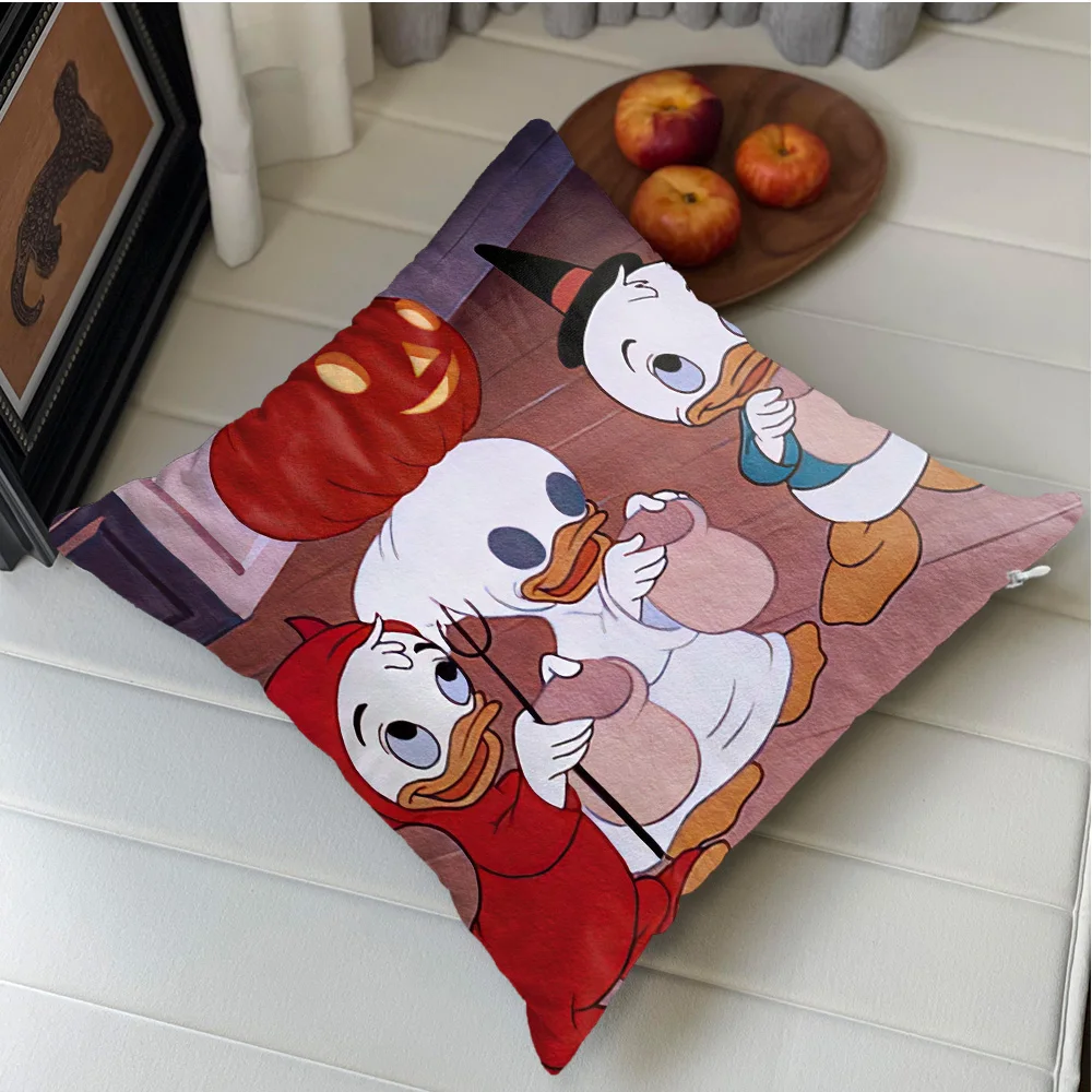 Kawaii D-ديزي بطة المخدة غطاء الوسادة 45x45 الوسائد الزينة عيد الميلاد الديكور 2026 هدية شخصية الشمال المنزل #6