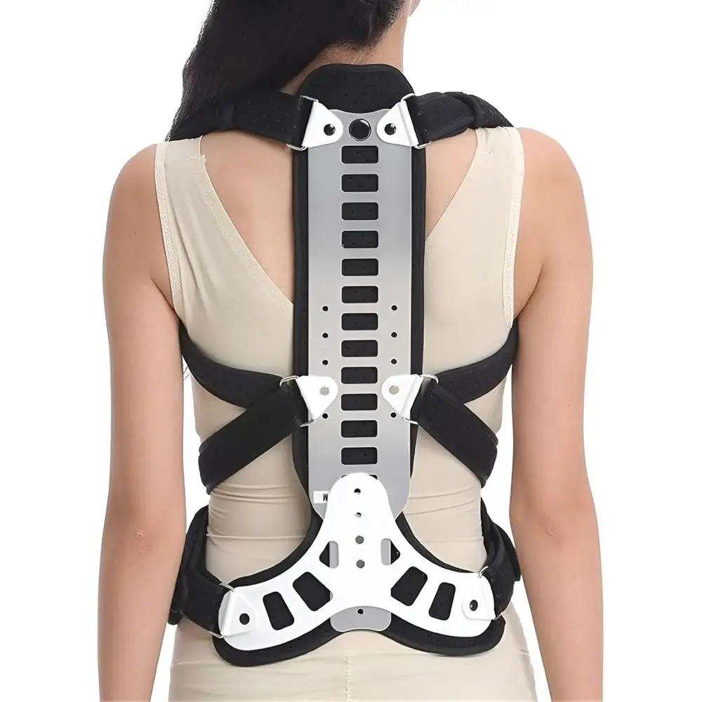 Correttore posturale regolabile Bianco Blu Comodo supporto per la schiena Correttore per la schiena leggero e frattura della compressione vertebrale