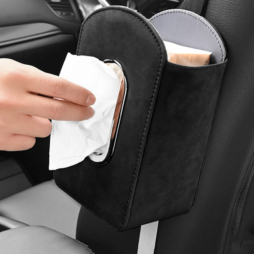 

Car Tissue Box Large Capacity Durable Material Seat Side Drink Organizer Napkin Holder Storage Solution Car Bag