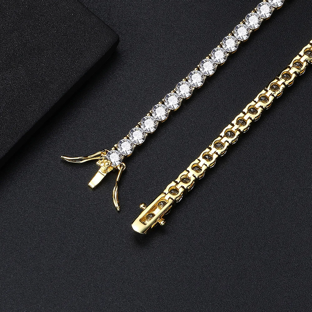 Luksusowa bransoletka tenisowa dla mężczyzn 3/4/5/6mm Hip Hop Iced Out Zircon Męski łańcuszek na rękę Homme Wedding Streetwear Punk Jewelry — zdjęcie 7