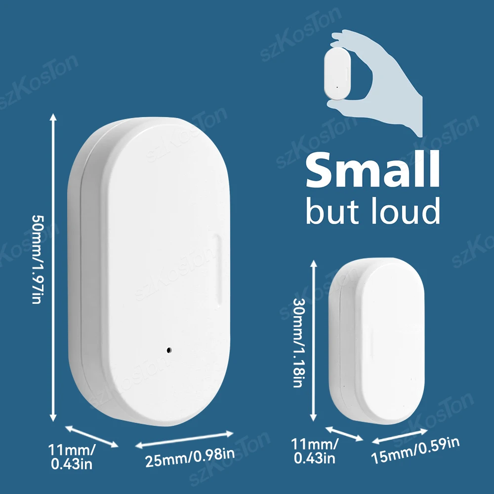 Tuya Zigbee-Sensor inteligente para puerta y ventana, alarma antirrobo para el hogar, automatización, Control remoto, funciona con Alexa, Google Home, Smart Life APP