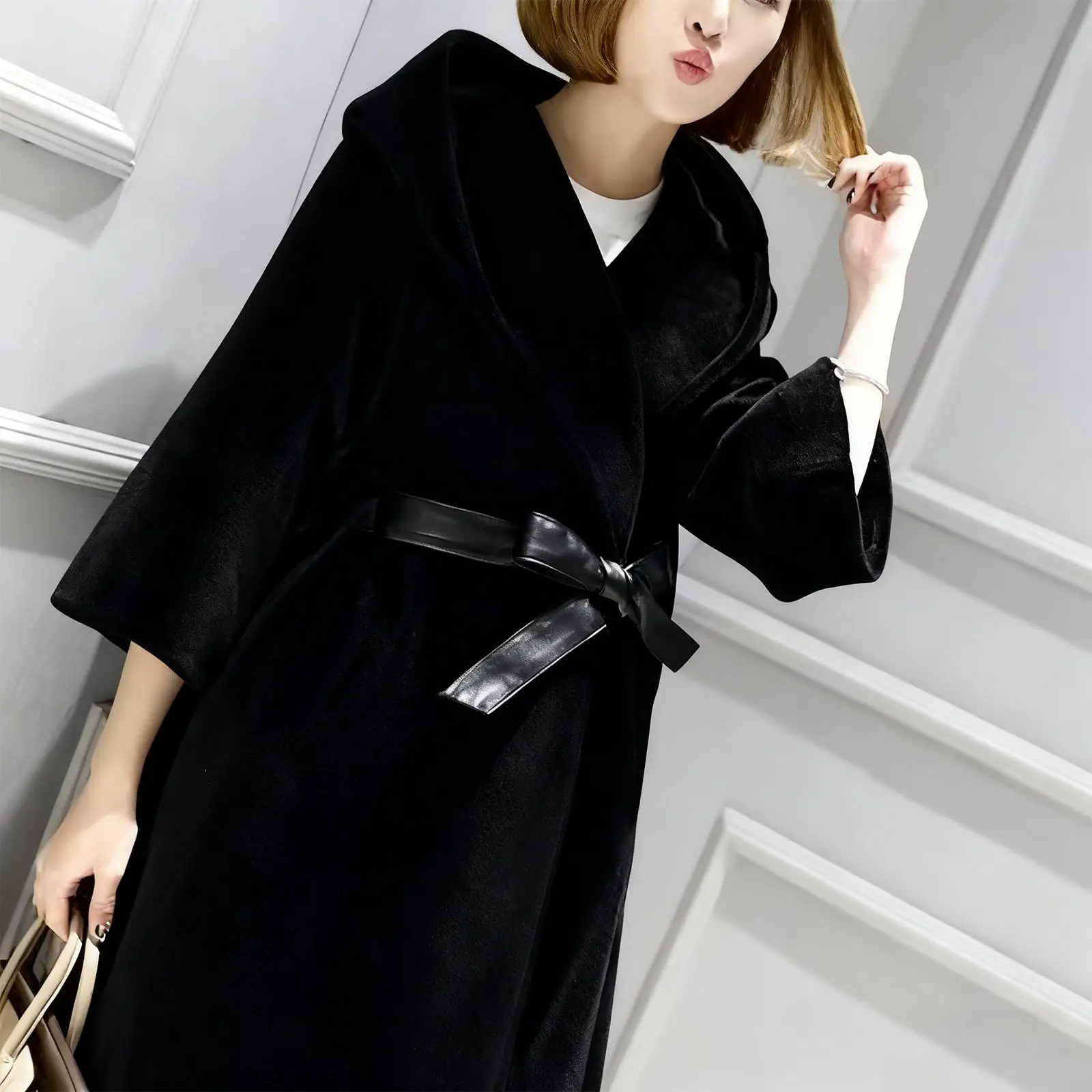 حزام خصر ناعم من جلد البولي يوريثان حزام سترة واقية ممتاز مع تصميم قابل للتعديل مثالي لتصفيف سترة واقية/سترة/فستان/معطف