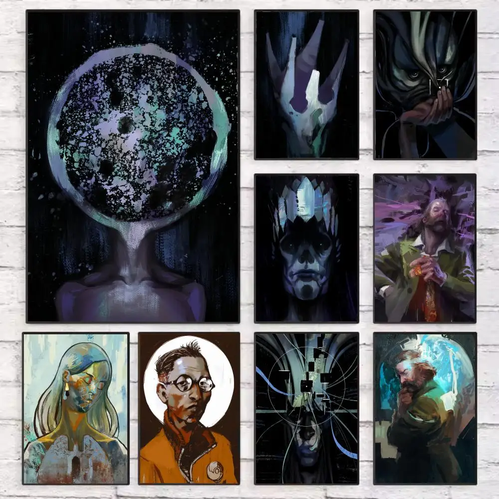 

Hot Video Game D-Disco Elysium Characters Poster Wall Art Sticky for Living Room Bedroom Office Hallway Bar Home Decor Gift Idea